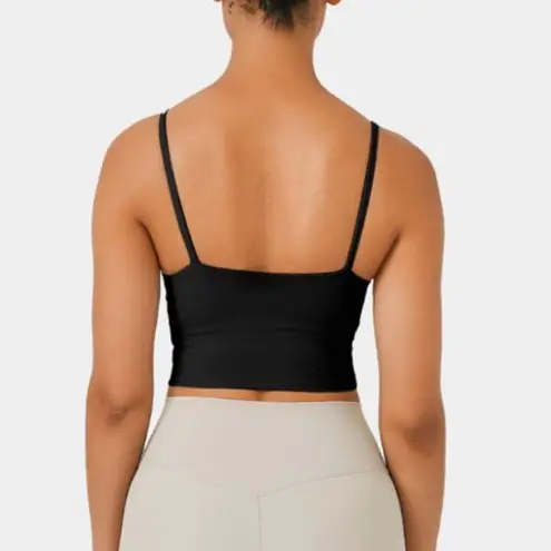 Halara Basic Padded Workout Cropped Tank Top, Black, Size L, NWT