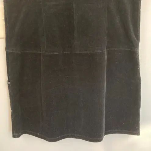 GH Bass Women 10 Black Corduroy Drop Waist Jumper Dress Academia 90s Preppy