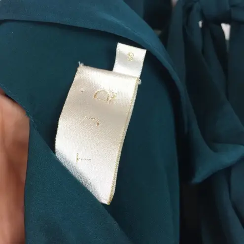 The Jetset Diaries Deep Emerald Imperial Sleeveless Chiffon Mini Dress Small