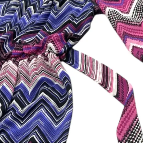 Three Hearts Pink and Purple Bishop Sleeve Whimsy Sundress M NWT