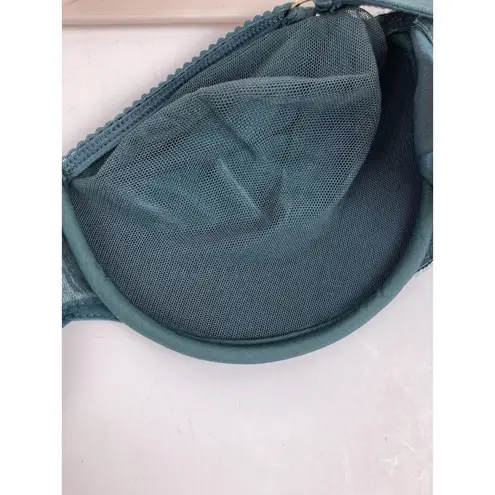 *NOS Olga 38D Bra Style 35009 Dark Green Underwire Smooth T