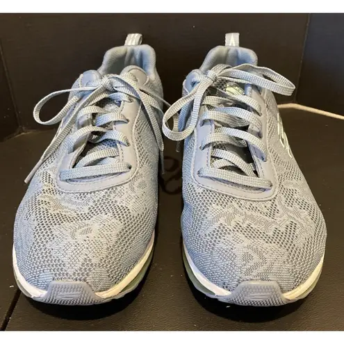 Skechers  Womens Size 8 Skech Air Cooled Memory Foam‎ Sneakers Slate Blue Lace