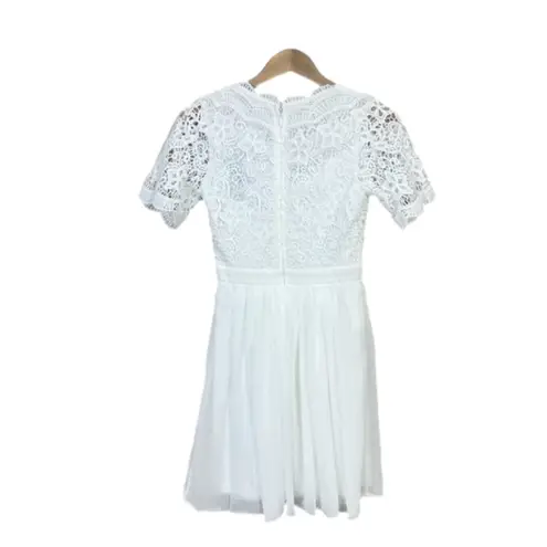 Lulus Lace Boho Dress XS Wedding Shower Rehearsal Bachelorette White Princess