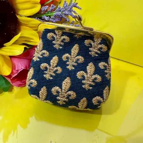 Elegant Blue and Gold Women's Clutch
