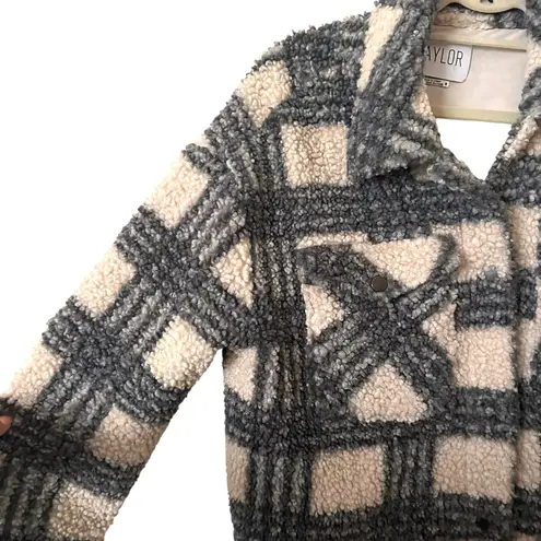 Saylor Loria Plaid Jacket Cream Black Medium