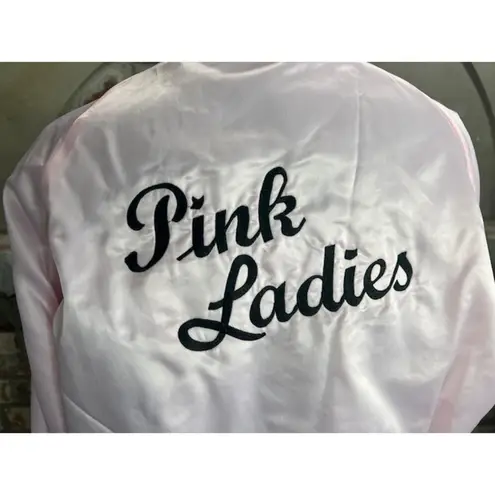 bomber jacket Pink ladies satin embroidered grease