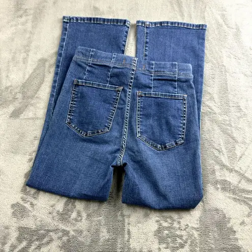 Free People  Womens Jeans Size 25 Pull On Crop Ankle Mini Boot Flare Denim 24"