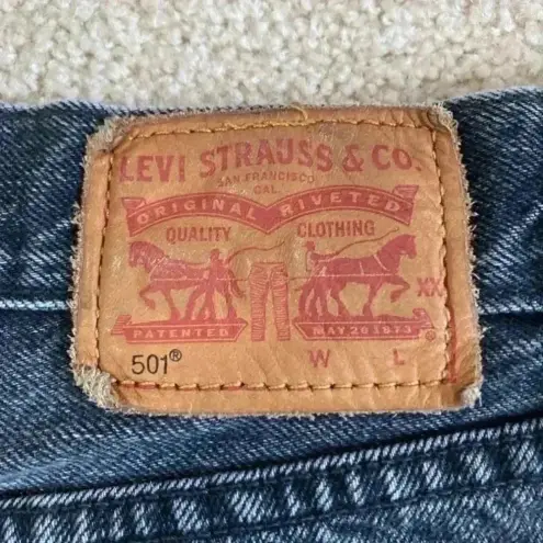 Levi's Levi’s Black high rise button front 501 shorts in size 28