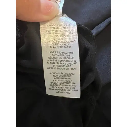 Lysse Top Womens Size Small Black Scoop Neck Drape Long Sleeve Pullover Tunic