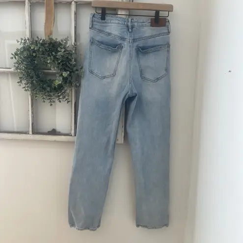 Dear John 90s Straight Leg Denim Jeans CALABASAS Light Wash Stretch Size 26