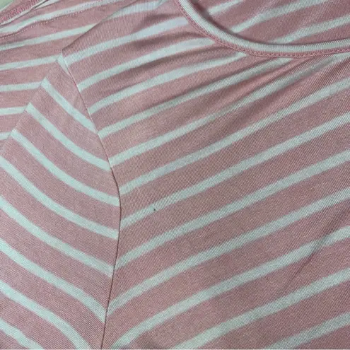 Reborn J Boutique Pink and White Bell Sleeve Top