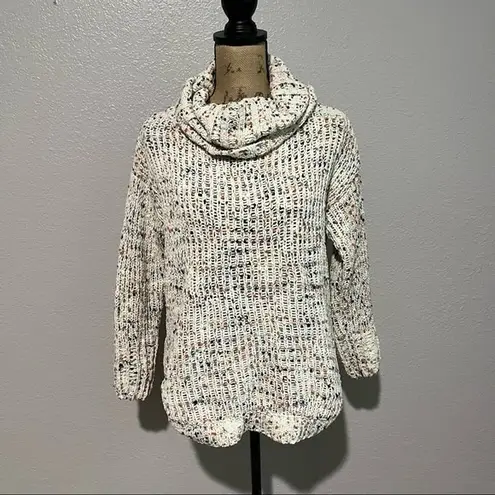 Jessica Simpson  Chunky Knit Speckled Multicolor Cowl Neck Sweater size Small