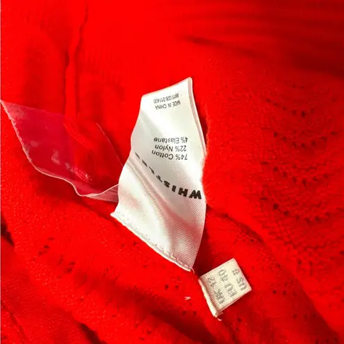 WHISTLES Red Long Sleeve Fit & Flare Dress Women’s Size 8