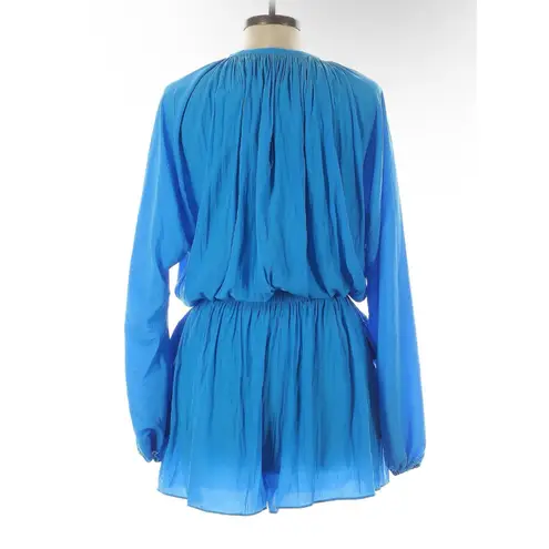 Ramy Brook DJ V Neck Beach Coastal Bright Blue Romper Size XS MSRP $425 NWT