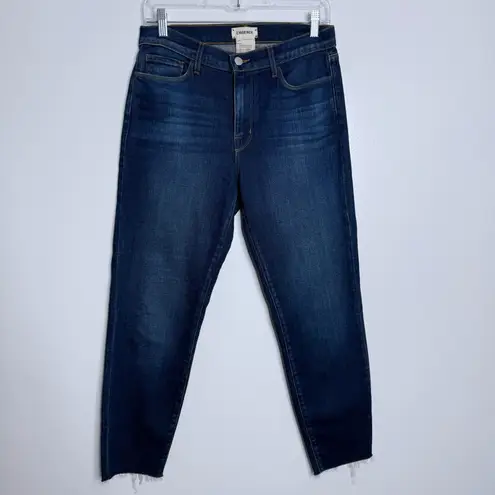 L'Agence NWOT El Matador Slim High Rise Raw Hem In Knox Blue Wash Size 27