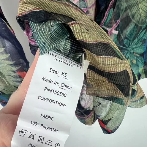 Mistress Rocks NWT Militant Tropical Shirt Top Long Sleeves Buttondown Size XS