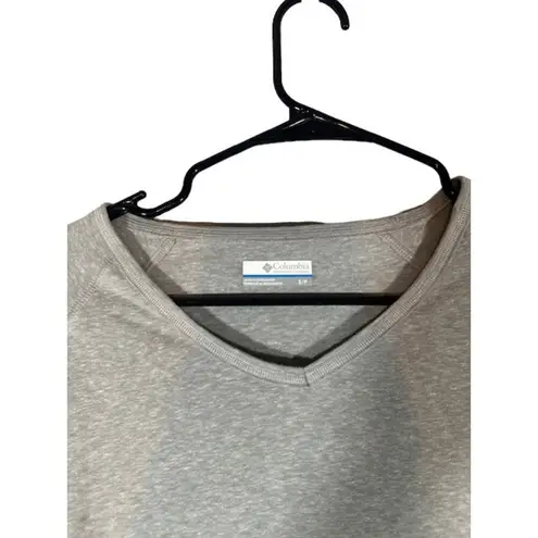 Columbia  Gray V-Neck Long Sleeve Athletic Casual Shirt Women Sz S