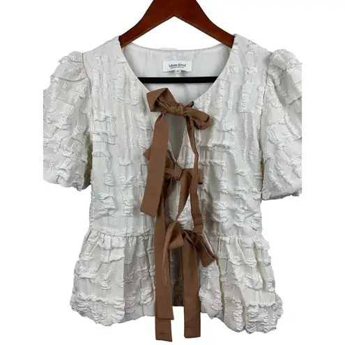 idem Ditto Textured Romantic Bow Tie Blouse Los Angeles Design