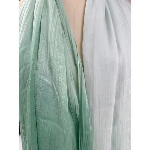 Calypso St. Barth Cashmere Modal Green Ombre Wrap Scarf Coastal Boho NWOT