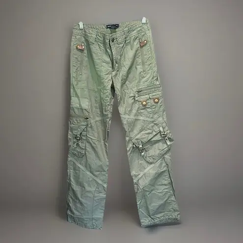 Boston Proper Y2K 90s Kim Possible Army Green Baggy Utility Cargo Pants Size 2