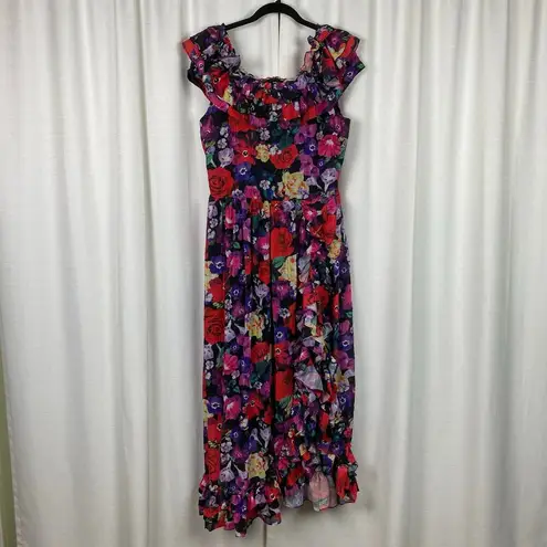 Ivy City Co Black Floral Havana Dress Sz.L NWT Size L