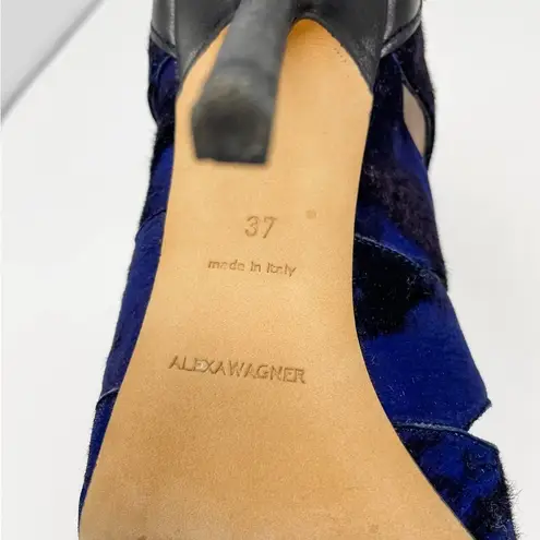 Alexa Wagner Heidi Pony Hair Cage Tassel Zip Stiletto Booties Sandals 37 / US 7 Size 6