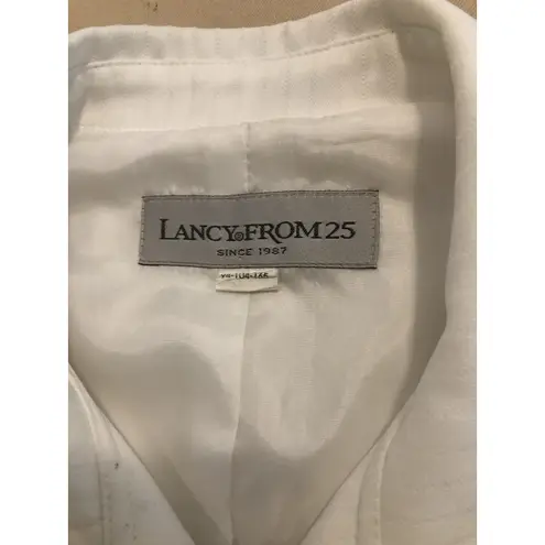 Lancy From 25 Womens Jacket Size SM Button Up Military Style Clueless Preppy White