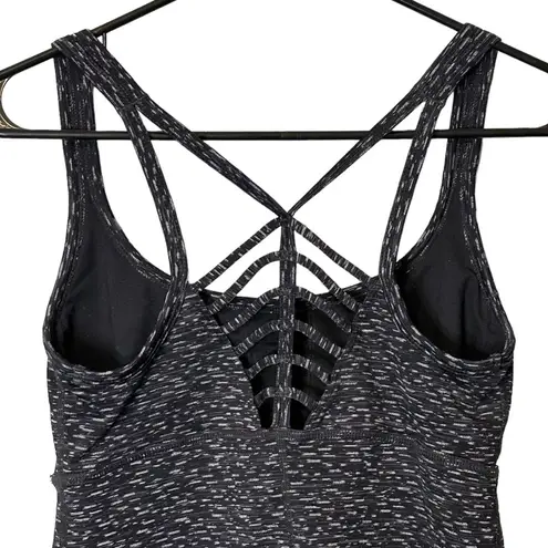 prAna Naturale Tank Top Black Space Dye Lattice Back Small #W11180341
