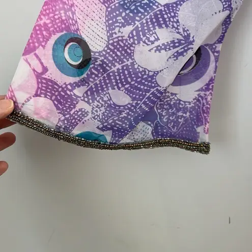 Solitaire by Ravi Khosla Jewel & Bead Encrusted swim coverup Small ◼️