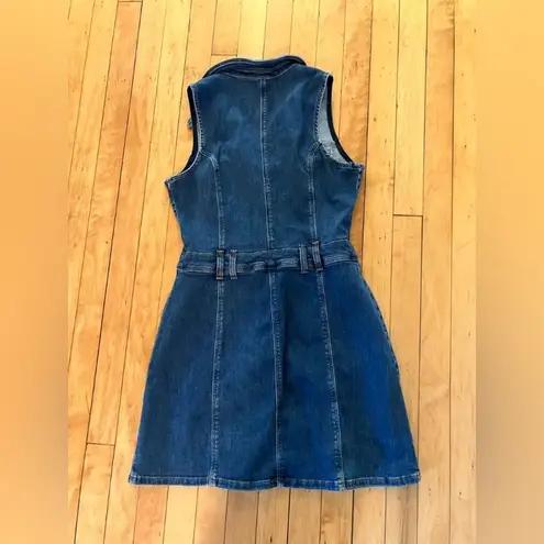 River Island Denim Button Down Sleeveless Dress