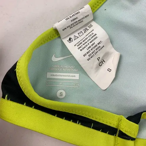 Nike SM  green print tie up dance sports bra