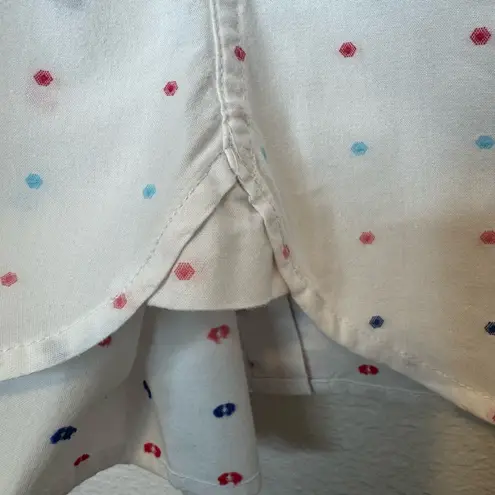 Talbots  Perfect Shirt Classic Casual Button Up Multi Color Clip Dots Size XS P