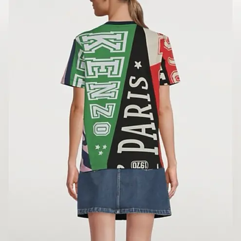 KENZO Flag Print Oversize Cotton T