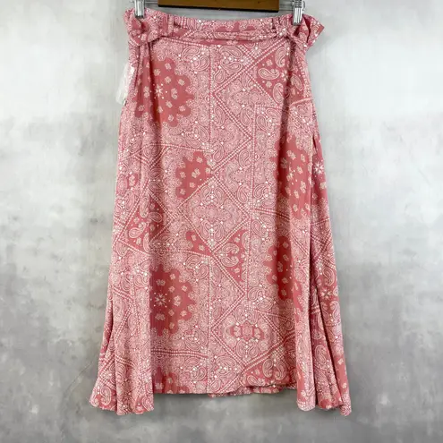 Simply Styled Womens Skirt Size M Y2K Indie Boho Coastal Cowgirl Western Bandana Pink Size M