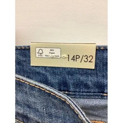 Vintage America Blues Wonderland Ankle Jeans 14P/32 Lush Soft Denim With Gingham Blue