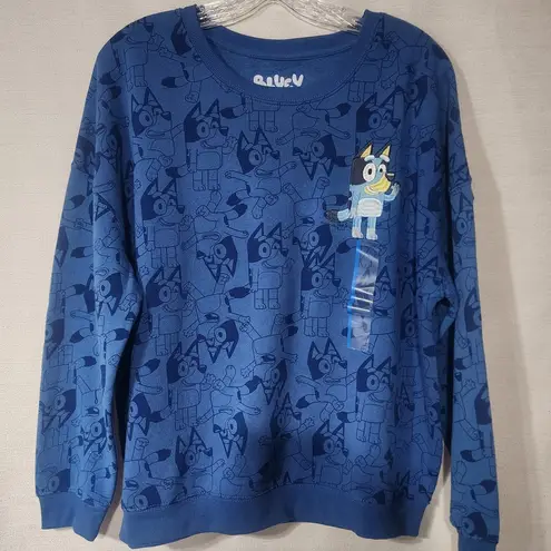 Bluey blue sweatshirt women's Large
