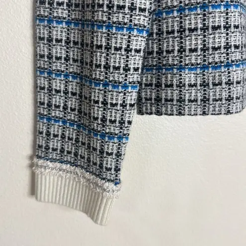 Talbots  tweed Mademoiselle plaid coatigan Size XS pearl buttons 