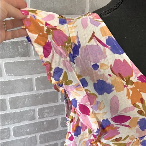 Andree by Unit Flutter Sleeve Mini Dress Women’s Size Large NWT