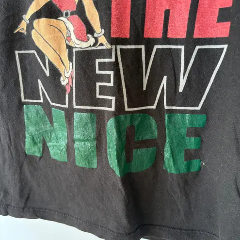 Betty Boop Christmas Baby Tee Indie Sleeze Pinup Grunge Black Naughty Top Large