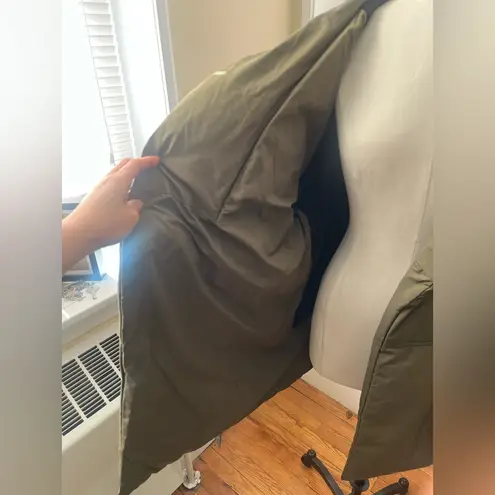 Ba&sh designer Dayma olive green and black puffer jacket size L - Image 4