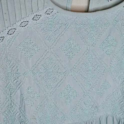 Wonderly  Mint Green 2X Cottagecore Peplum Top thumbnail 5
