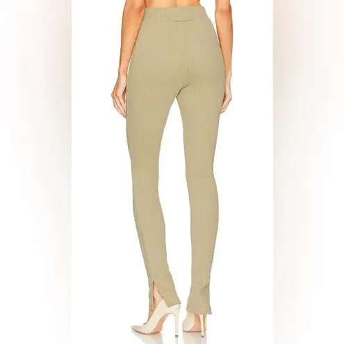 We Wore What NWT Ribbed Flare Knit Pant Wide Rib Tan Oat sz XS