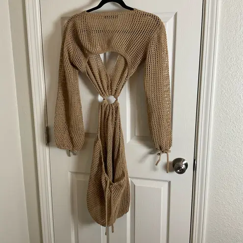 Women's Summer Swim Cover Up dress size Large Tan