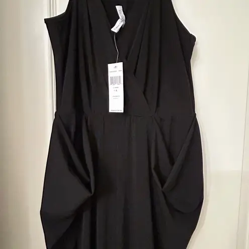 BCBGeneration  Black Jumpsuit with V-Neck and Defined Waist