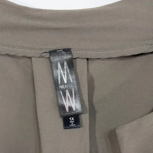 Marla Wynne Plus Size 1X Shrug Open Front Cardigan Gray Back Zip Cropped 1345 - Image 9