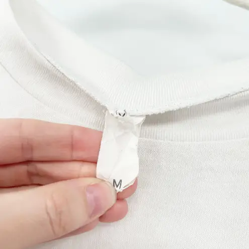 Baby Tate Merch Womens Im Baby White Crop Top Rap Tee Size M Star Heart Graphic Size M