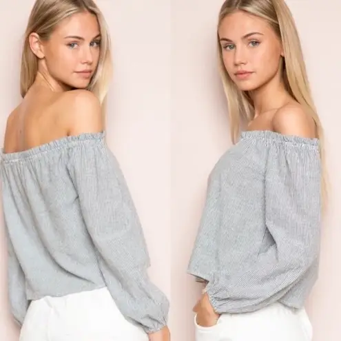 Brandy Melville  Theia Off The Shoulder Striped Top S