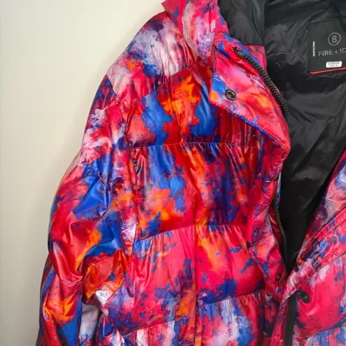 Bogner Fire and Ice Ranja Down Multicolored Bright Ski Jacket Red Size 14