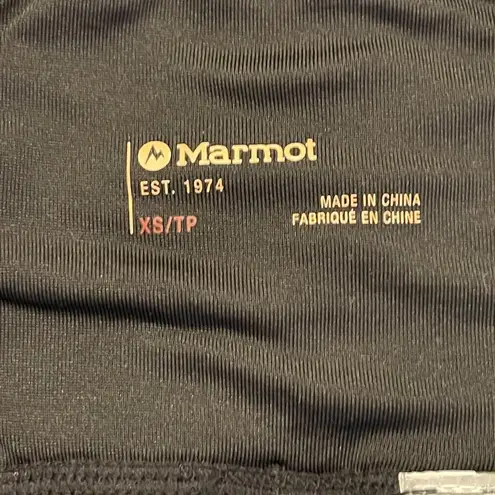 Marmot Womens Athletic Legging Pants High Rise Wide Elastic Waist Black Size XS