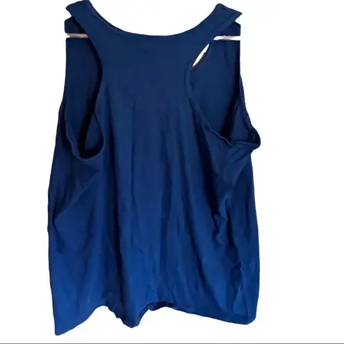 Gildan  navy blue women’s tank “boots and bling before the ring” size XL